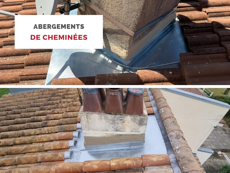 remplacement de deux abergements de cheminée-James Couverture - Couvreur Zingueur Valence